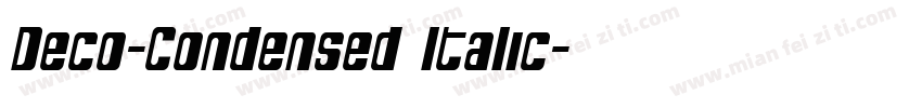 Deco-Condensed Italic字体转换